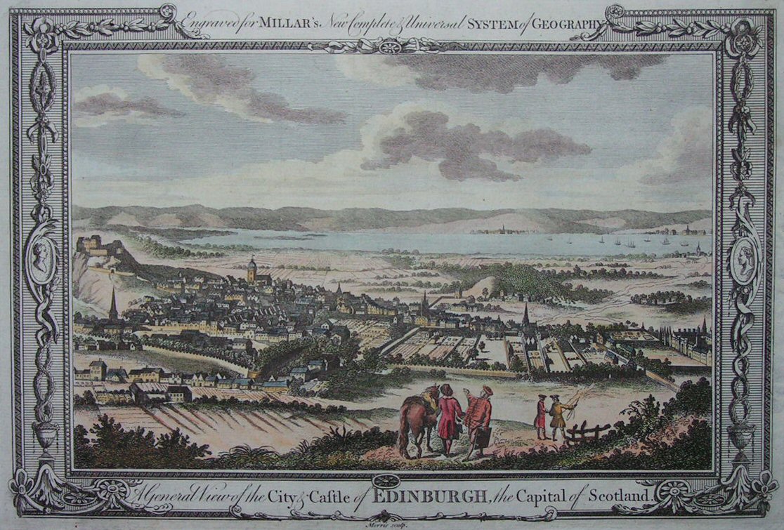 Print - A General View of the City & Castle of Edinburgh, the capital of Scotland. - 